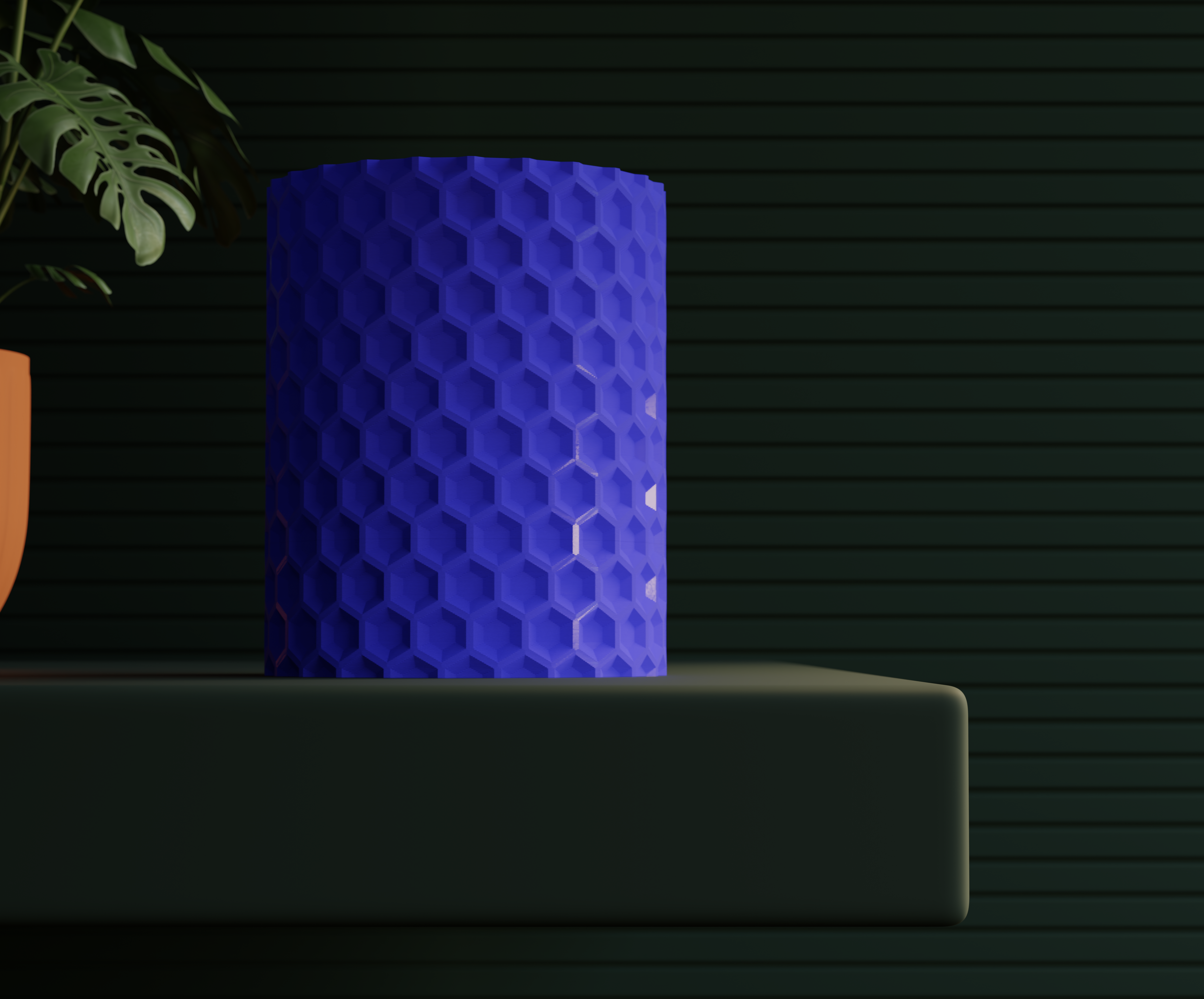 Miniatura 4 do modelo 3D vase hexagonal pattern
