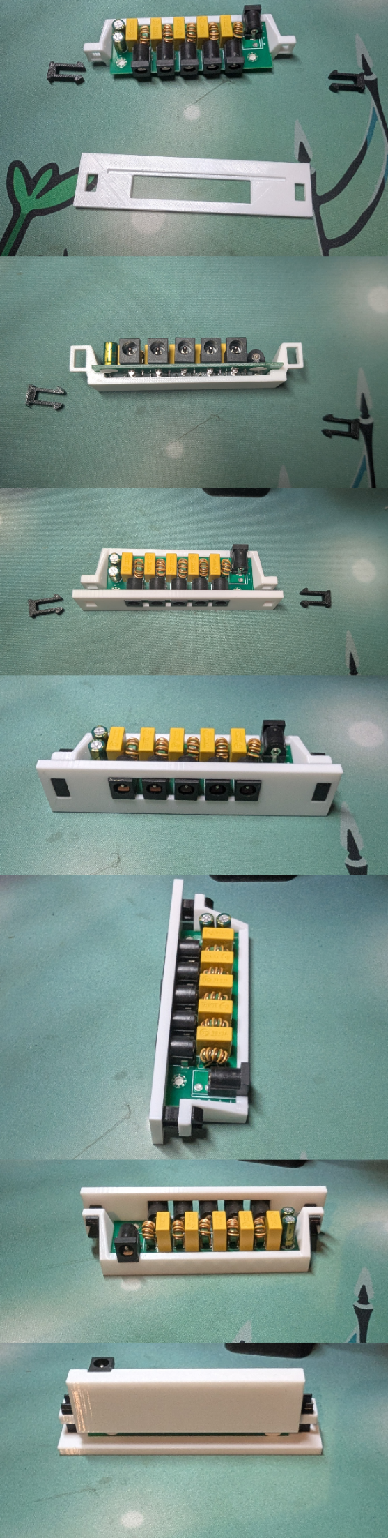 Parameterized PCB mounting bracket with clips