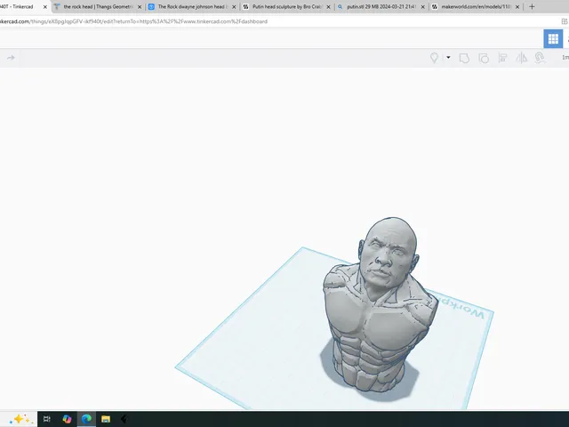 the rock bust *easier to print*