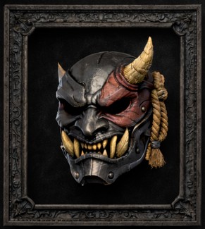 Mask Series Vol.1 – Oni Half-Mask (Wall Display Mask)
