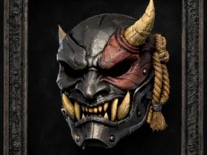 Mask Series Vol.1 – Oni Half-Mask (Wall Display Mask)
