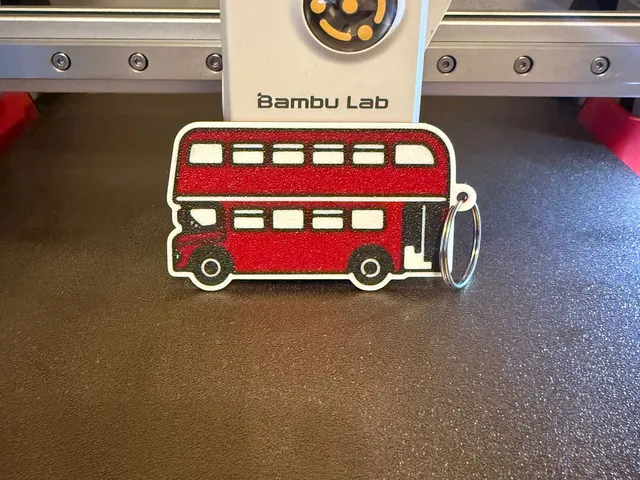 London Double Deck Bus Keychain