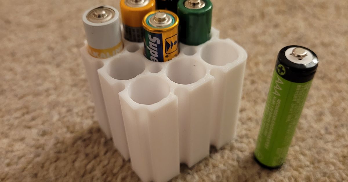 Small AAA Battery Holder by Ev0 Download free STL model