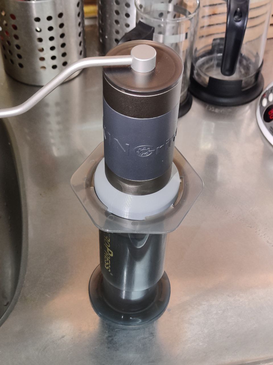 Kingrinder To Aeropress Mount By Pike-perch | Download Free STL Model ...