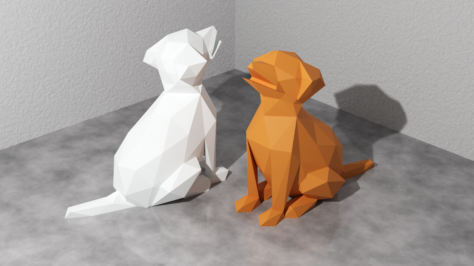Low Poly Puppy Dog (Scraper Holder / Decoration)