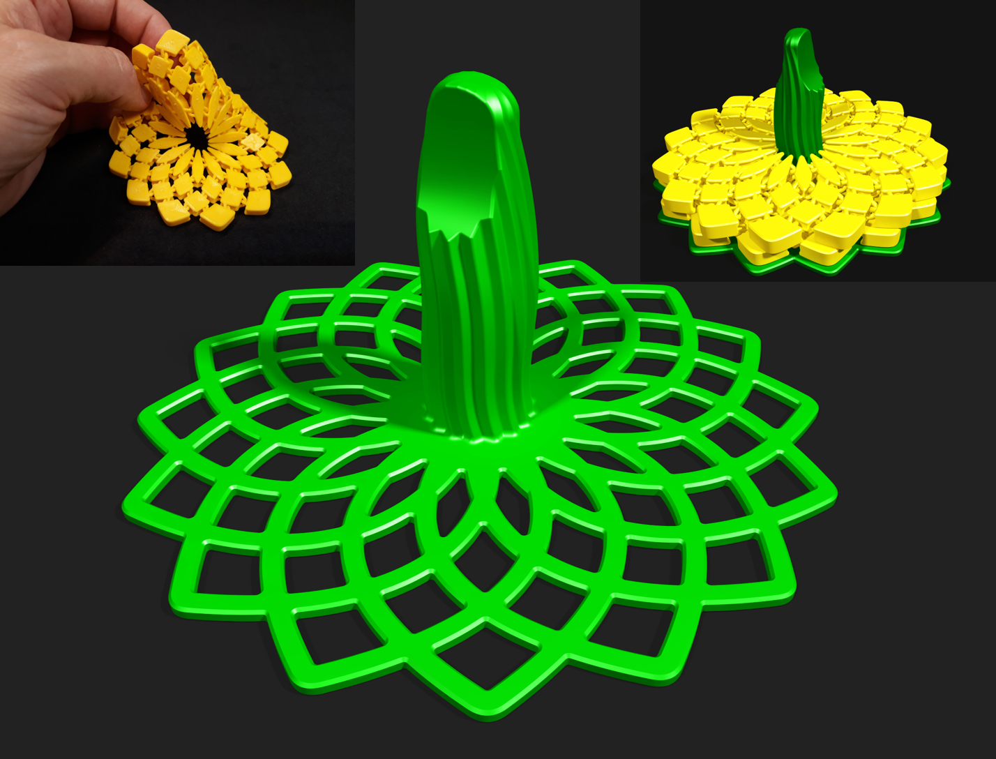 Sunflower coaster holder