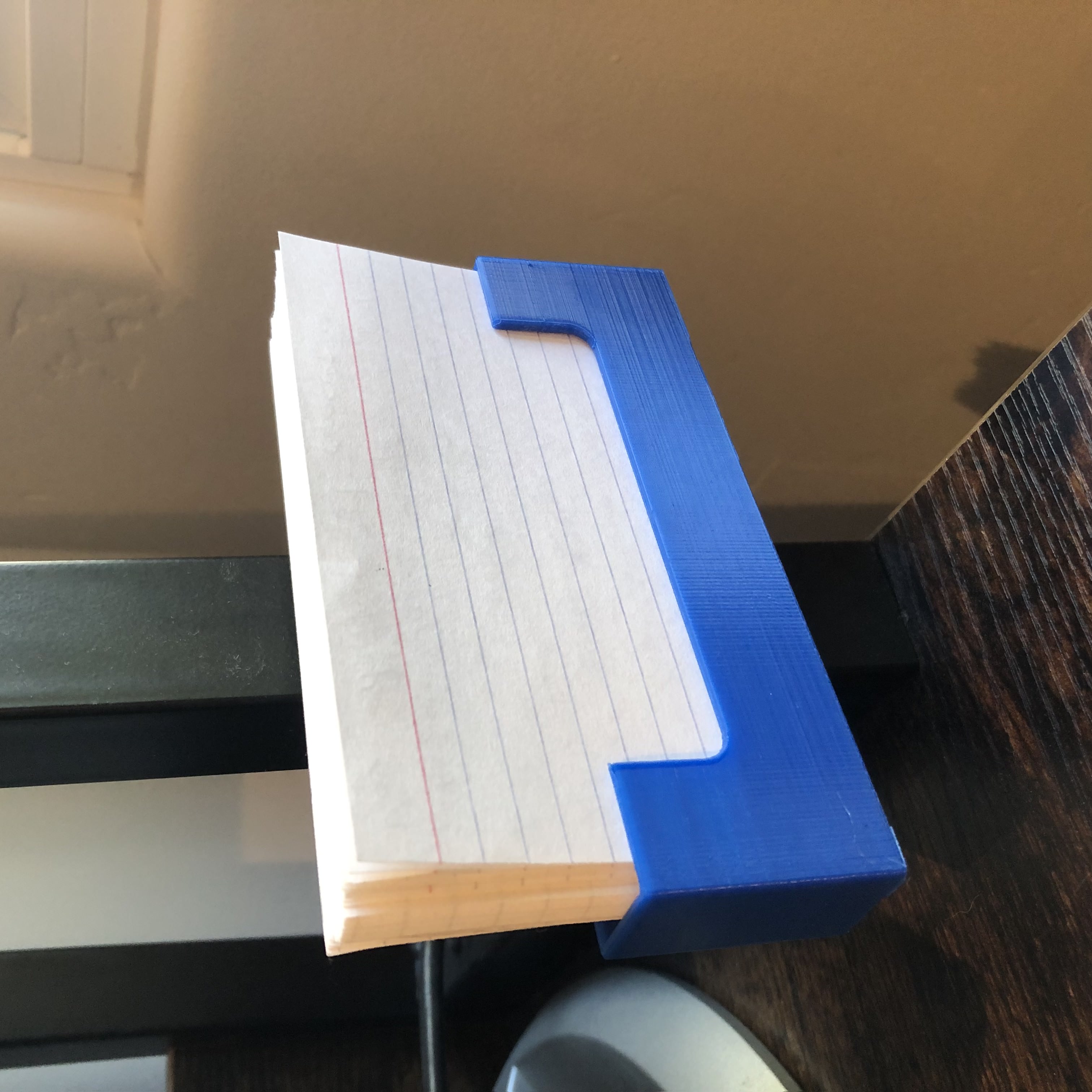 Index card holder desk mounted by joe download free stl model