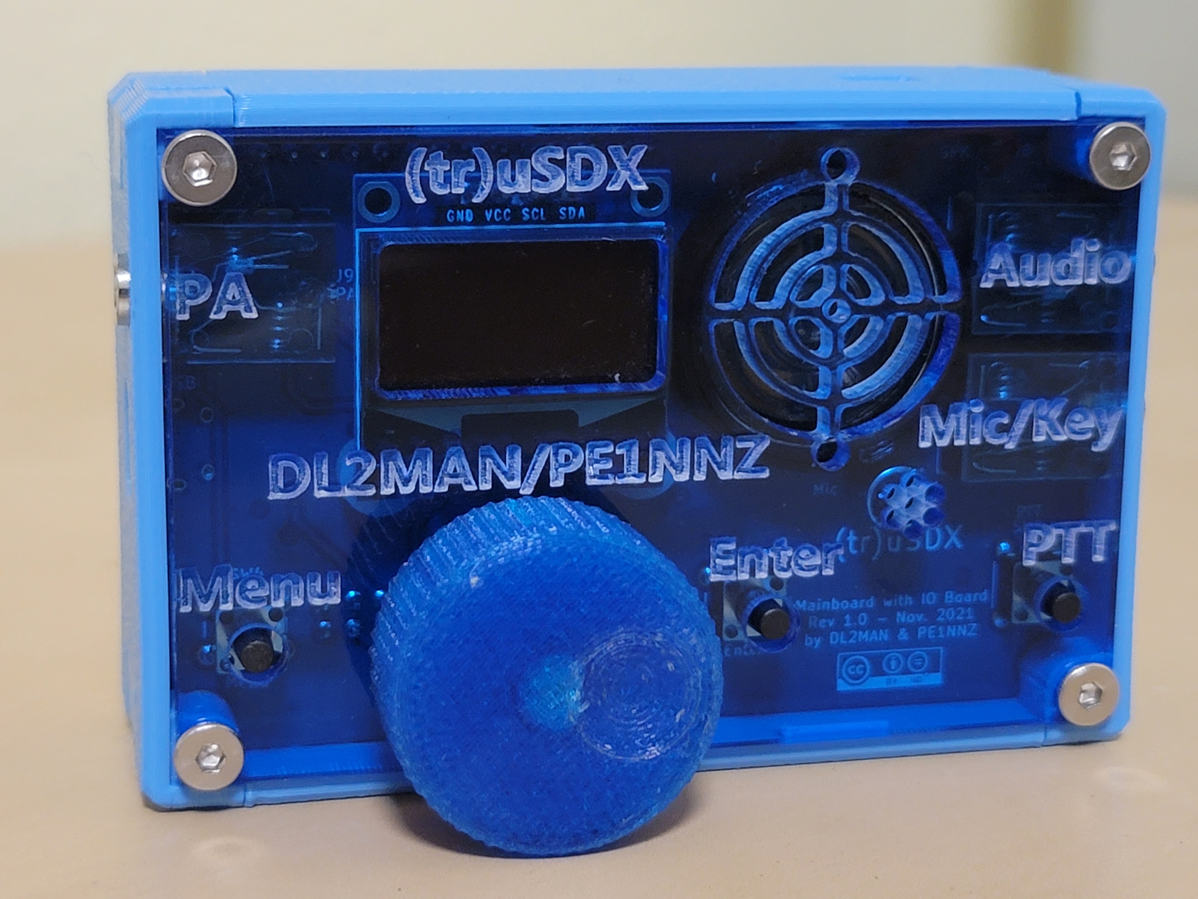 Laser Cut Top and Bottom plate for Housing for (tr)uSDX QRP Transceiver