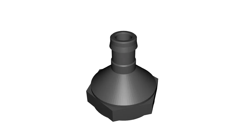 60mm threaded to 25mm barbed adapter by Kraiden | Download free STL ...