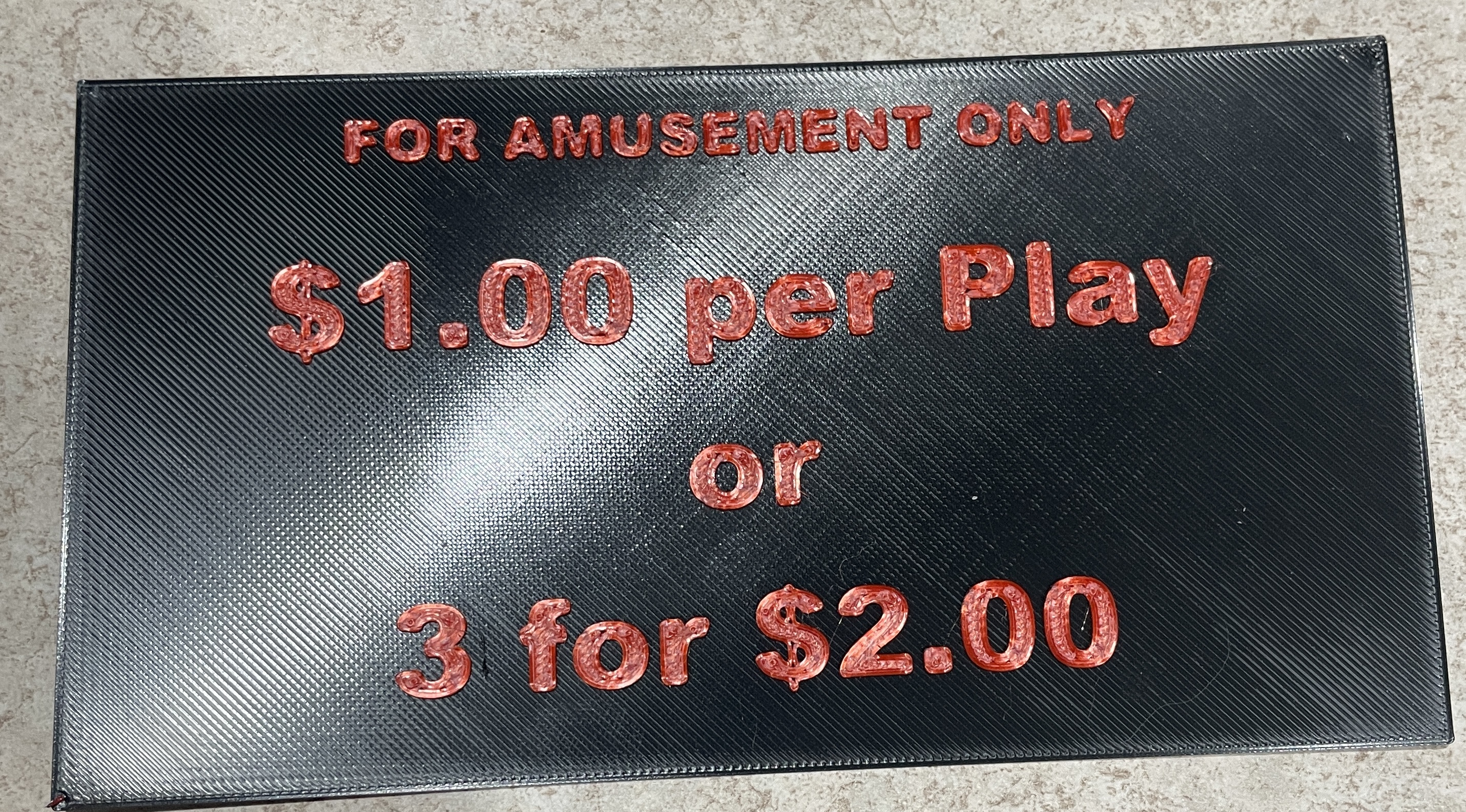 Williams Apron Price card $1 or 3/$2