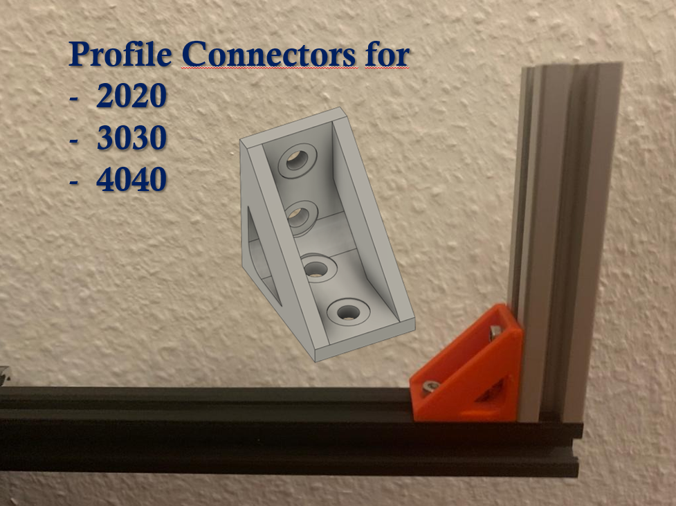 Aluminium profile and V-Slot angle connector