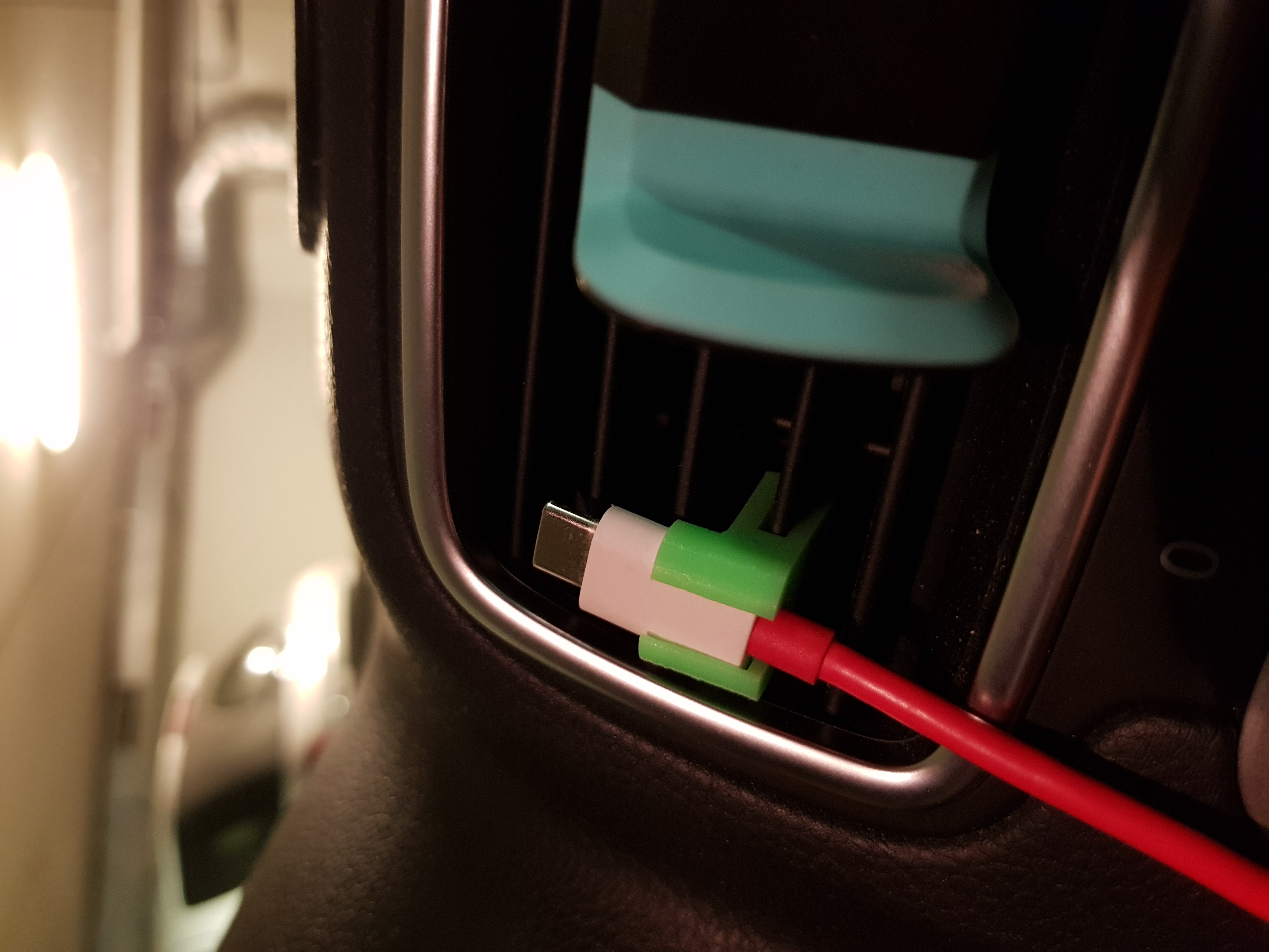 Car USB cable holder