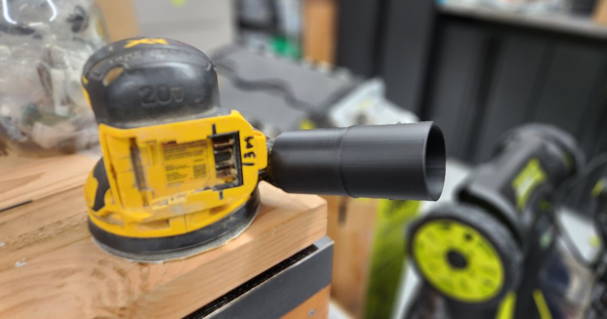 Dewalt Sander DCW210 to 1 7/8 inch Ryobi vacuum hose adapter by