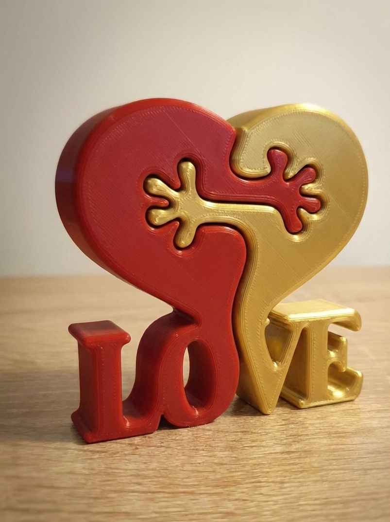 L'Abbraccio dell'Amore: Puzzle 3D Interlock