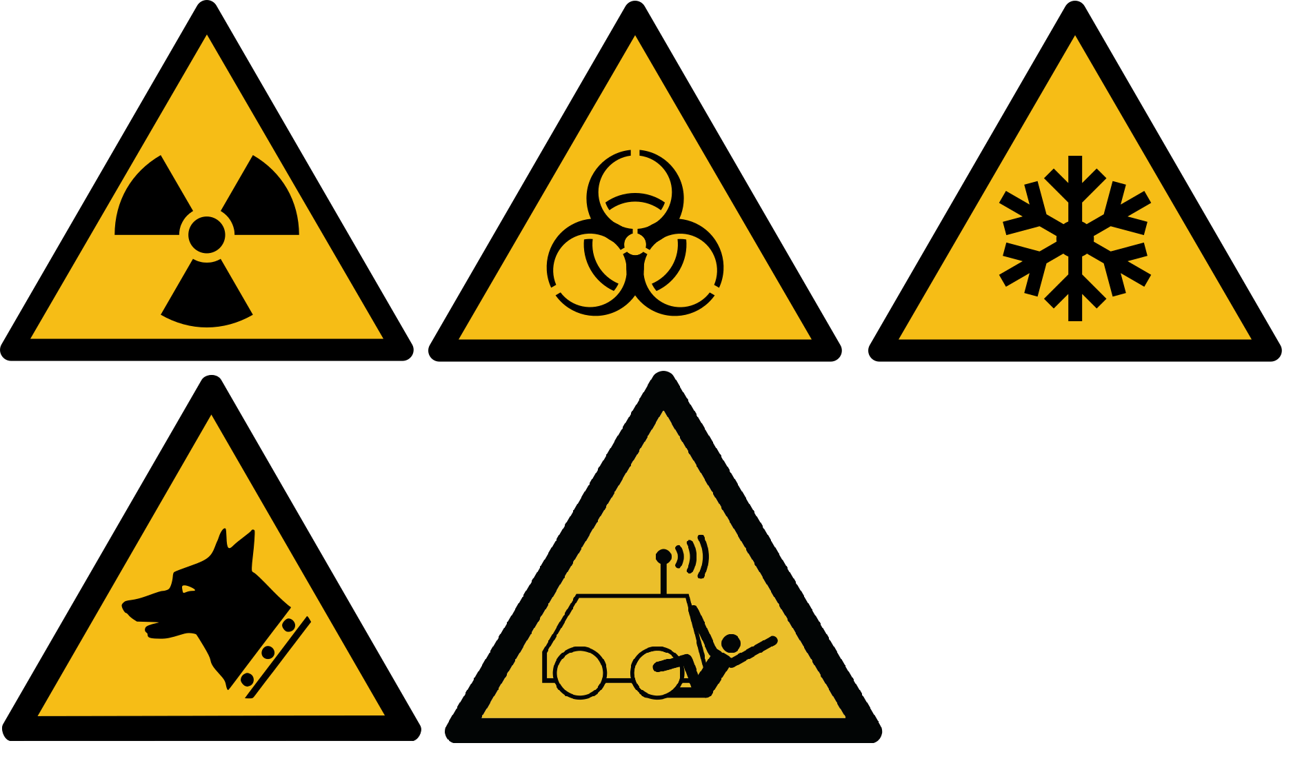 Warning Sign Magnets ISO 7010