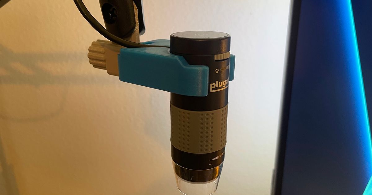 Pluggable Microscope Boom Adapter by PotatoFi Download free STL model