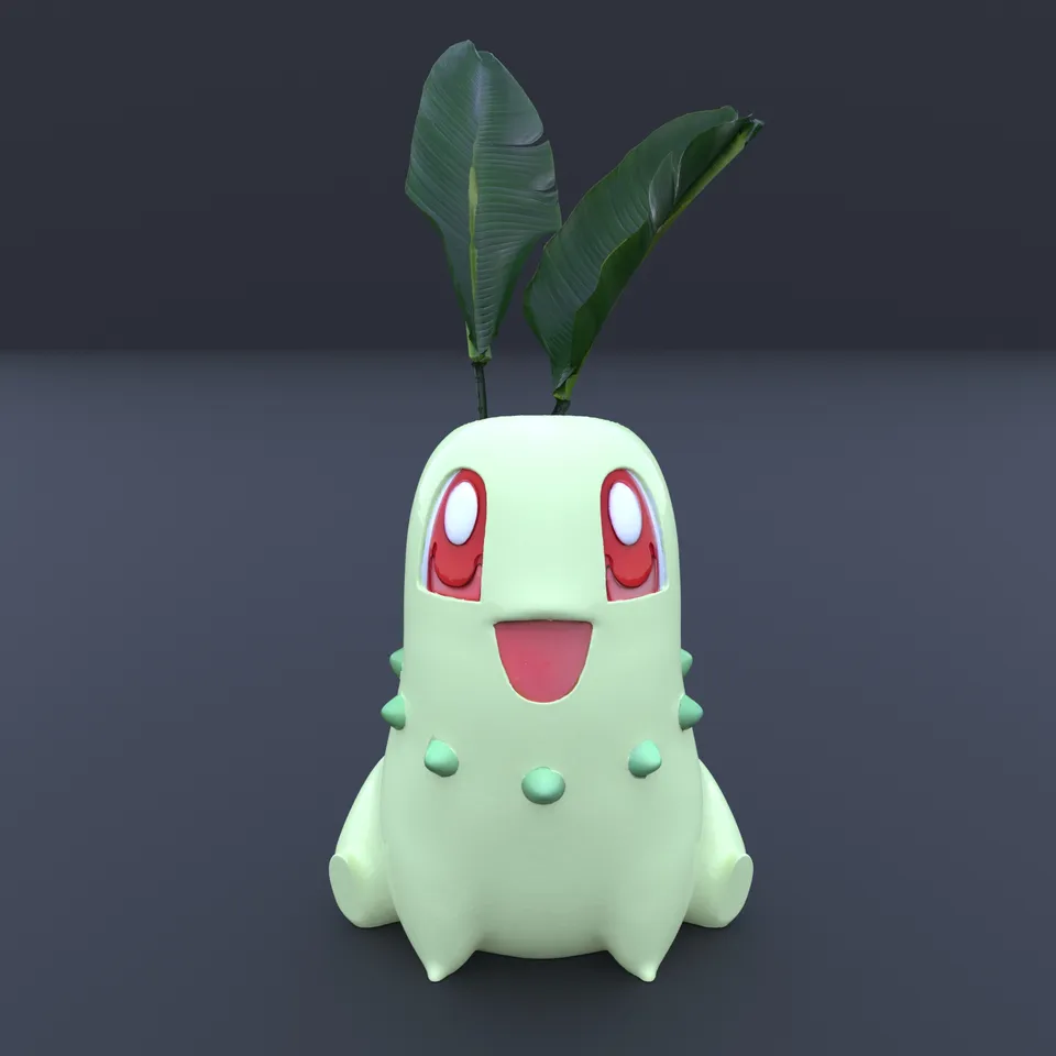 152 Chikorita Planter Pot 3D print by Pokdex.home | Download free STL  model | Printables.com