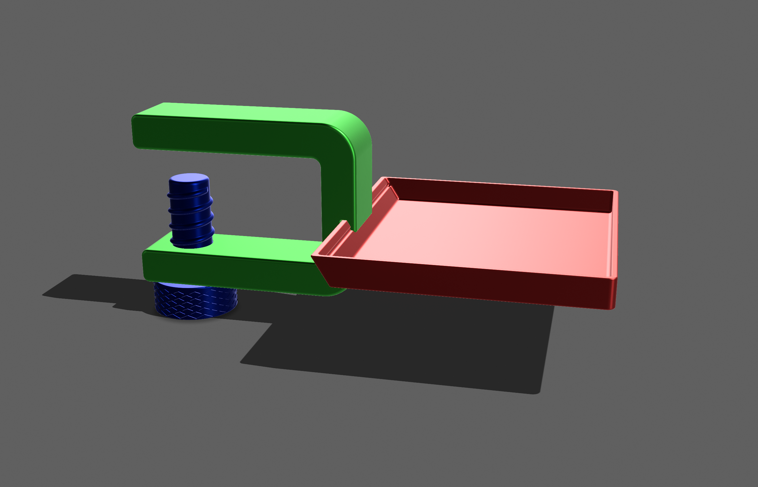 Tray with clamp