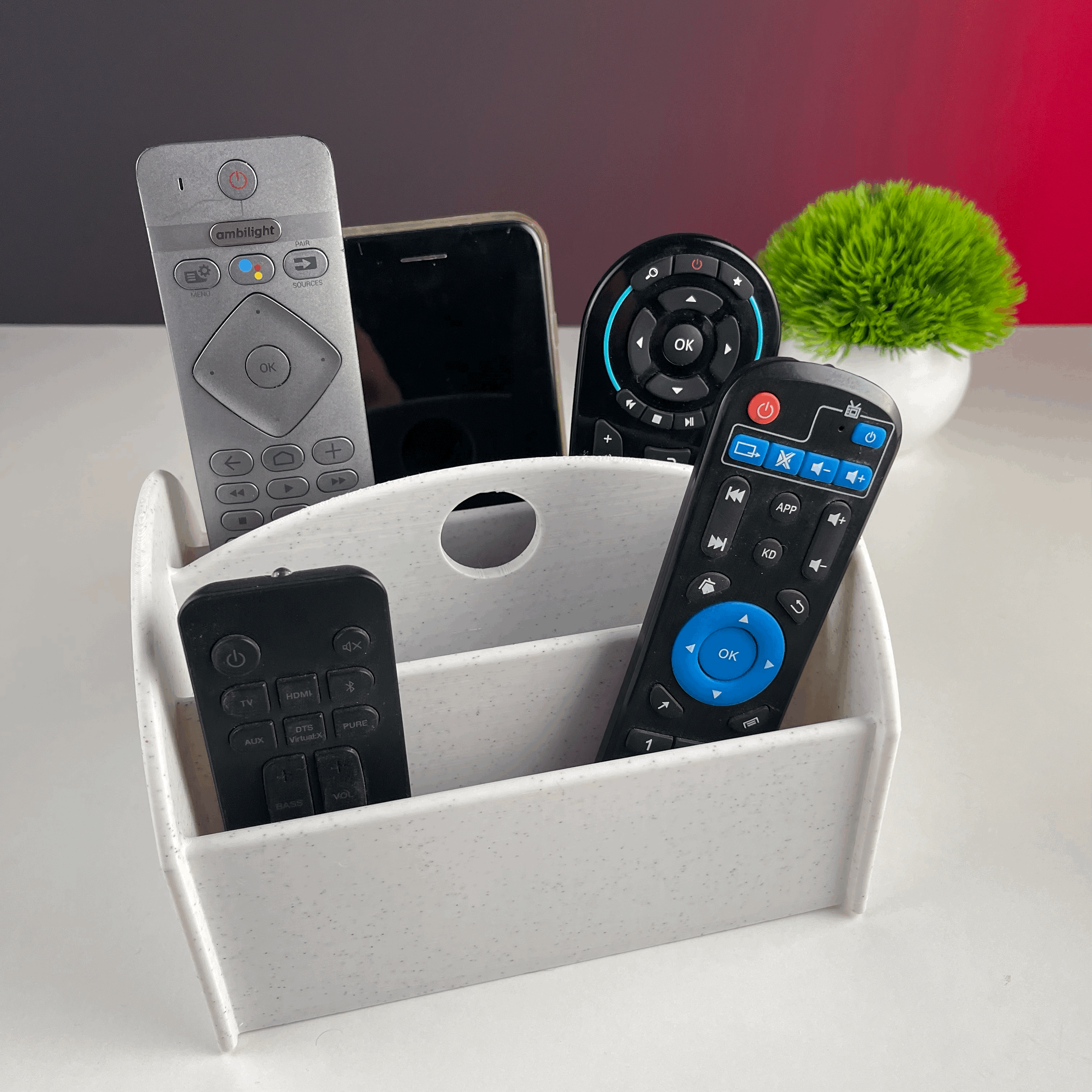 Simple Spacious Remote Caddy