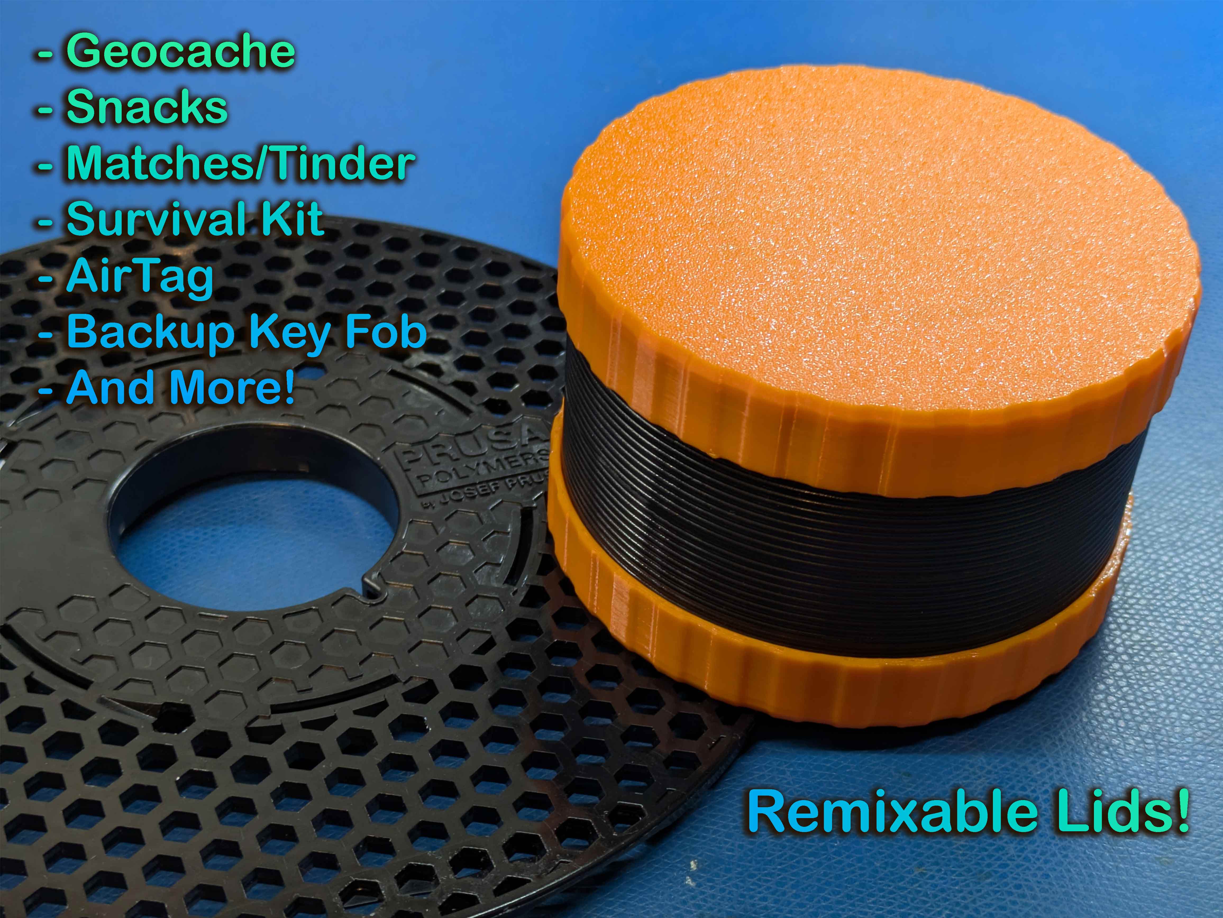 Weather-Tight Container Caps and Couplers for Twist-Locking Prusament Spools — thumbnail 4