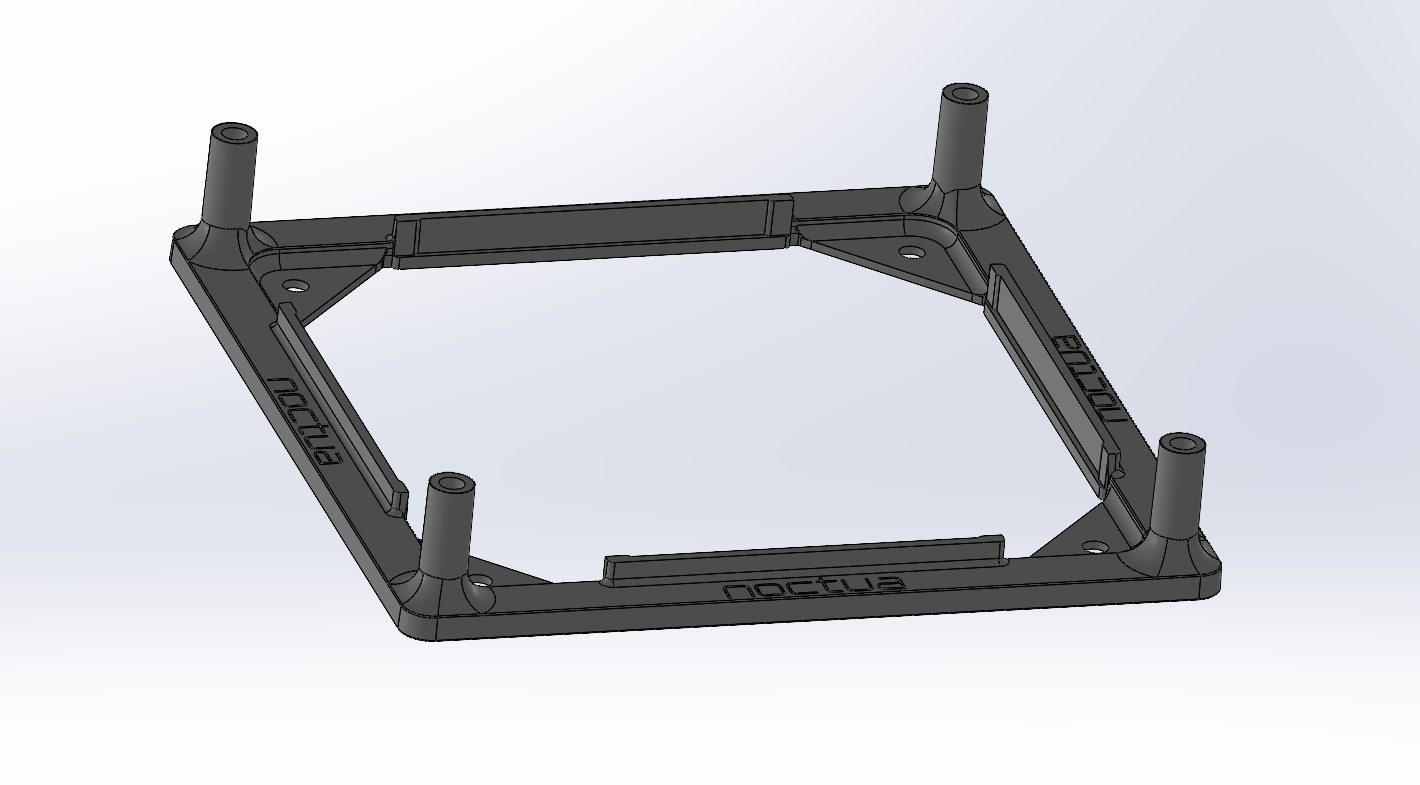 Noctua 120 to 140 Fan Adapter - Easier to Print