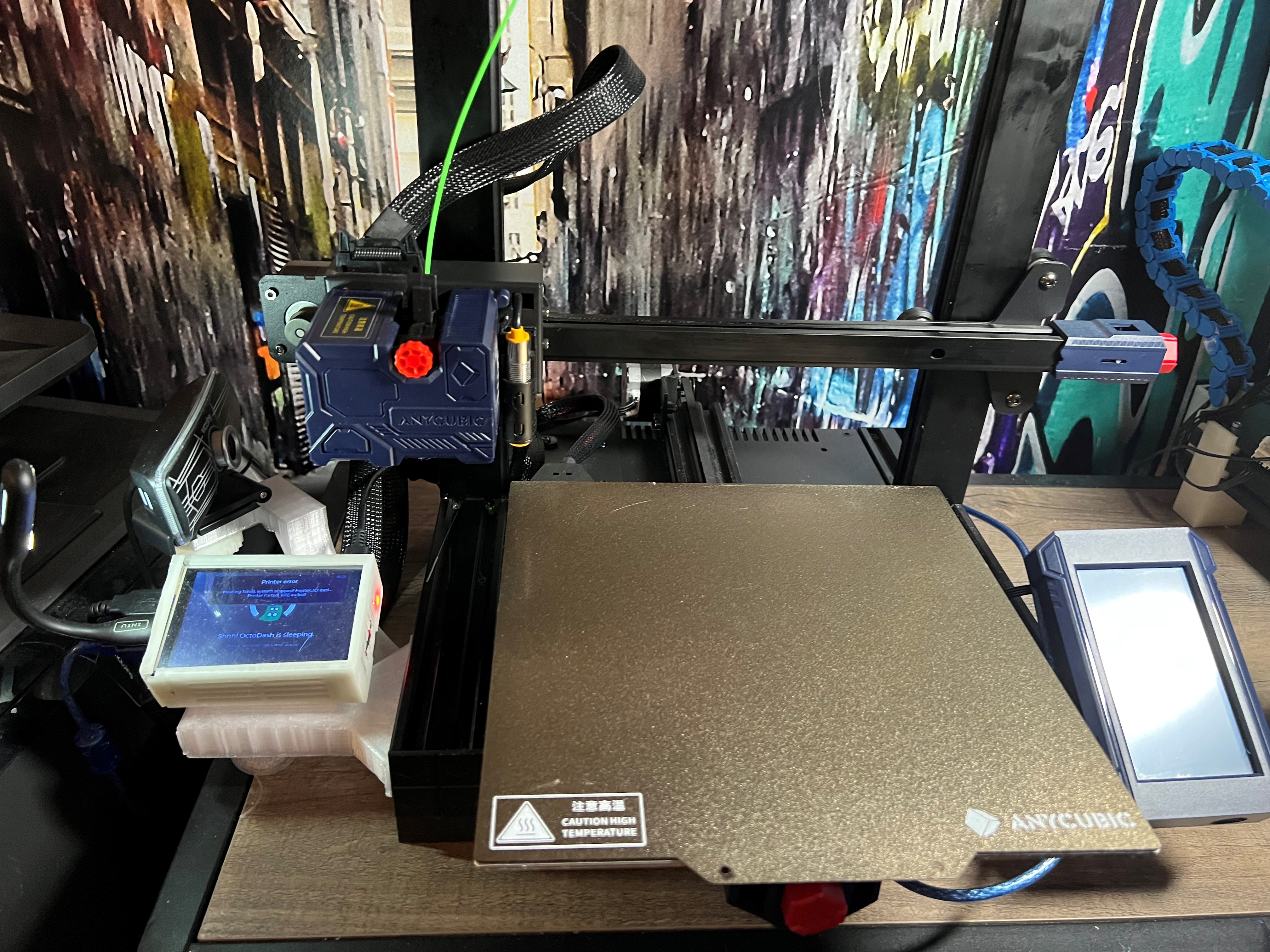 Raspberry Pi with touch screen mount with webcam for side of Kobra /ender 3