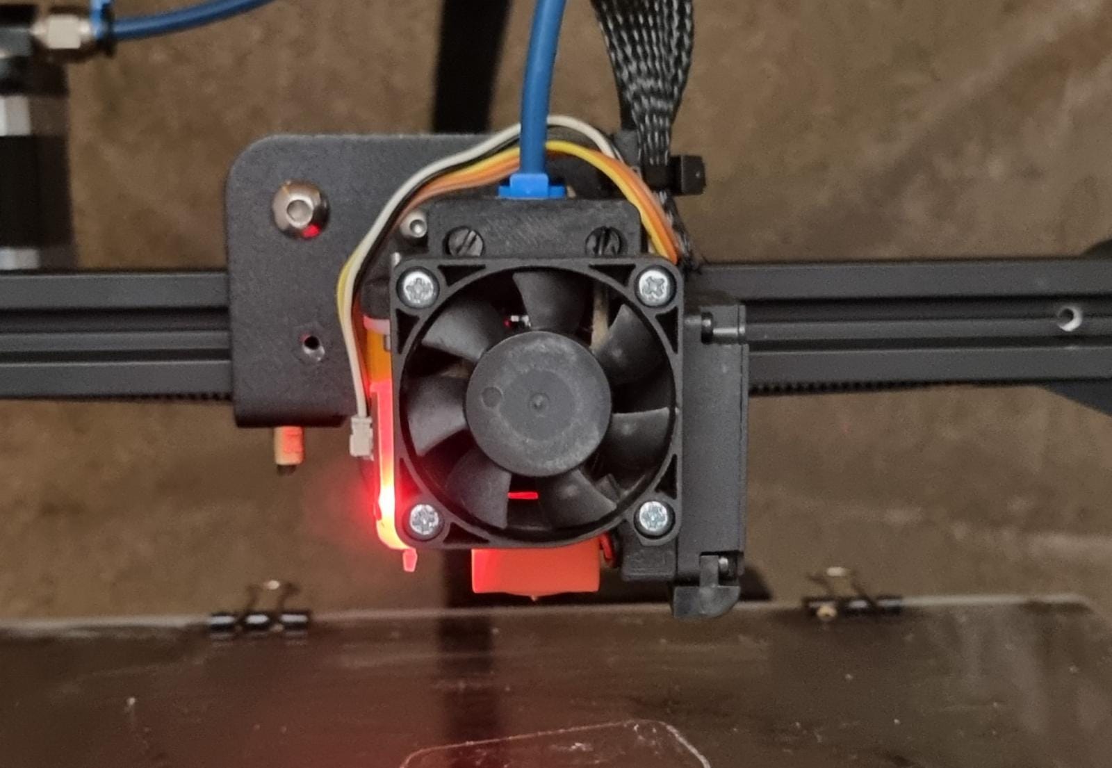 Ender 3 Pro V6 Hotend Mount With Stock Fans And BLTouch Mount by Tom