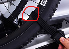 Road bike rim support for car bike holder