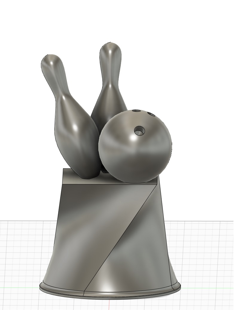 Miniatura 2 do modelo 3D Bowling Trophy