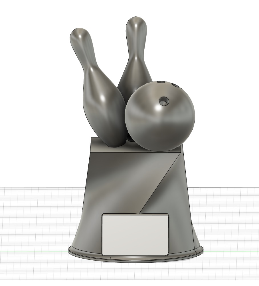 Miniatura 3 do modelo 3D Bowling Trophy