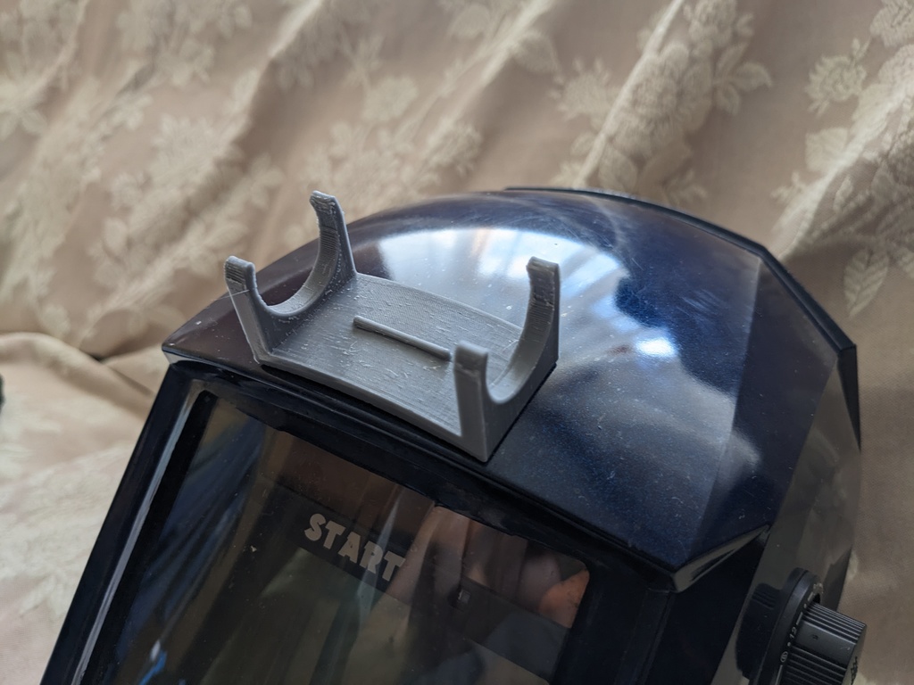 flashlight mount for welding mask