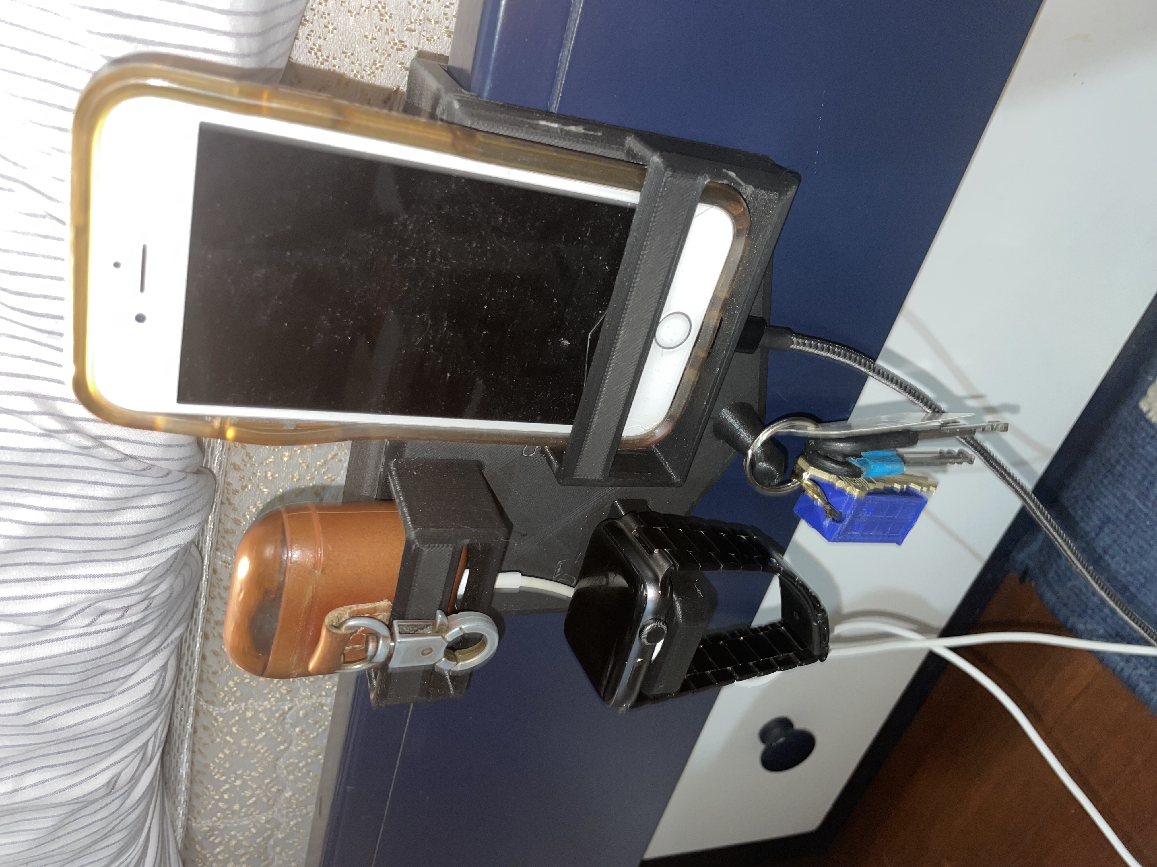 Bedside Organizer/Holder for Phone, airpods, and apple watch 3rd generation