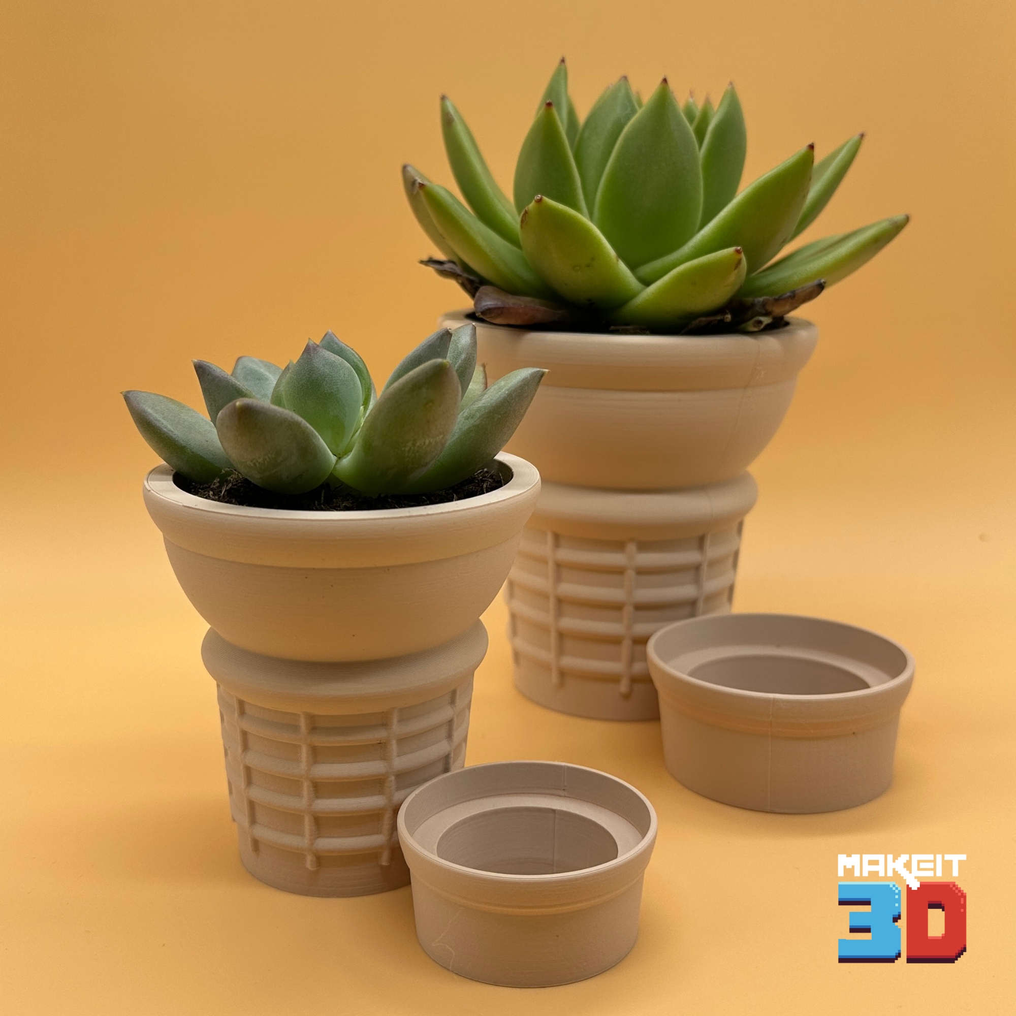Ice Cream Cone Desktop Planter With Detachable Drainage Hole