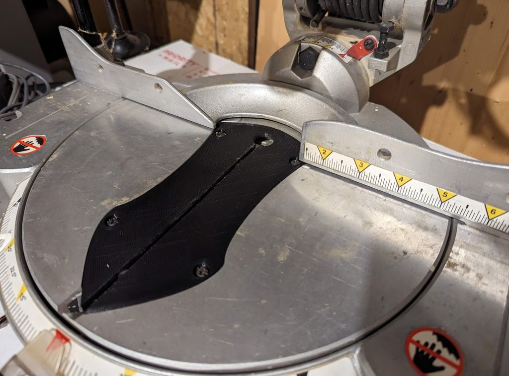 Craftsman Miter Saw Zero Clearance Throat Plate Insert by Ken Mills