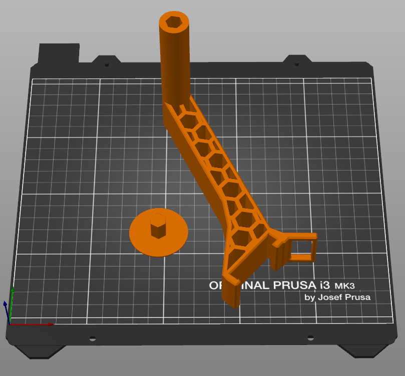 Low Profile Spool Holder With Filament Guide And Hexagons!! By Bobby ...