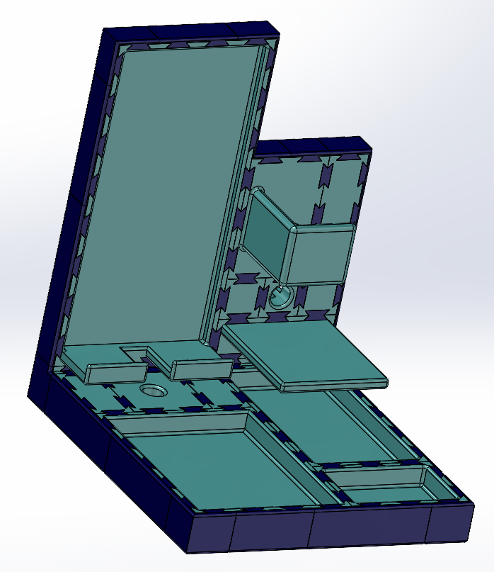 Modular Catch All Tray & Charging Station System with Cable Slots