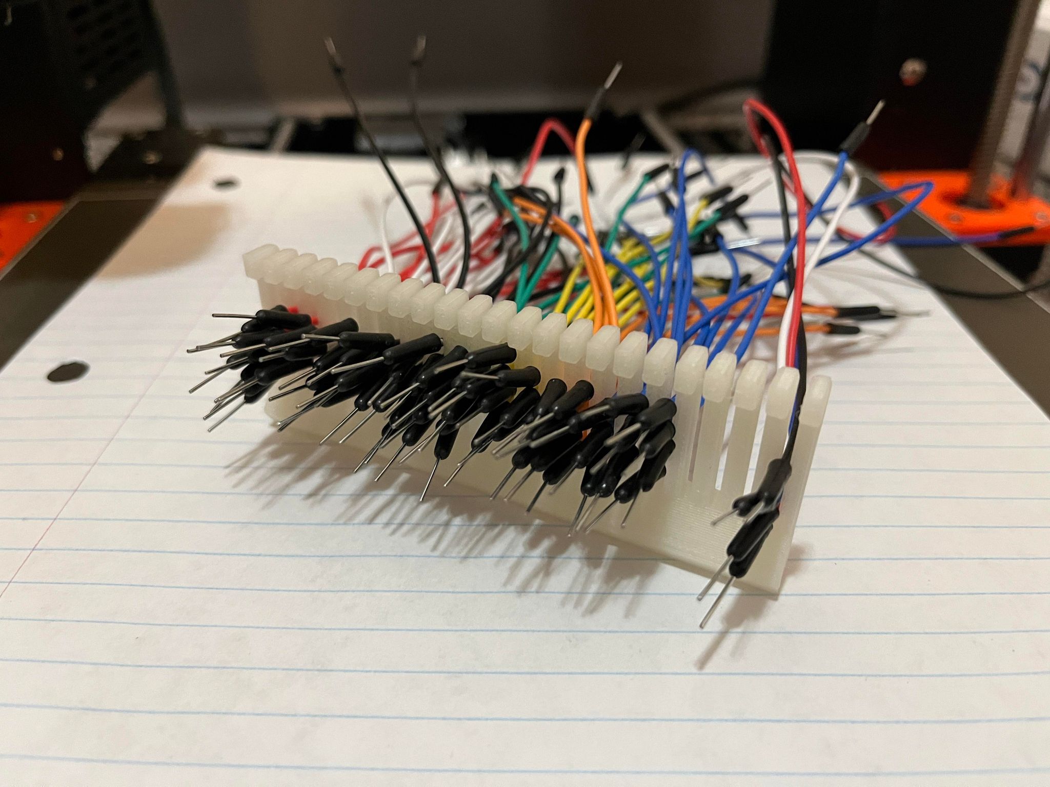 Arduino jumper wire/cable holder organizer by Orange Hat Guy Download