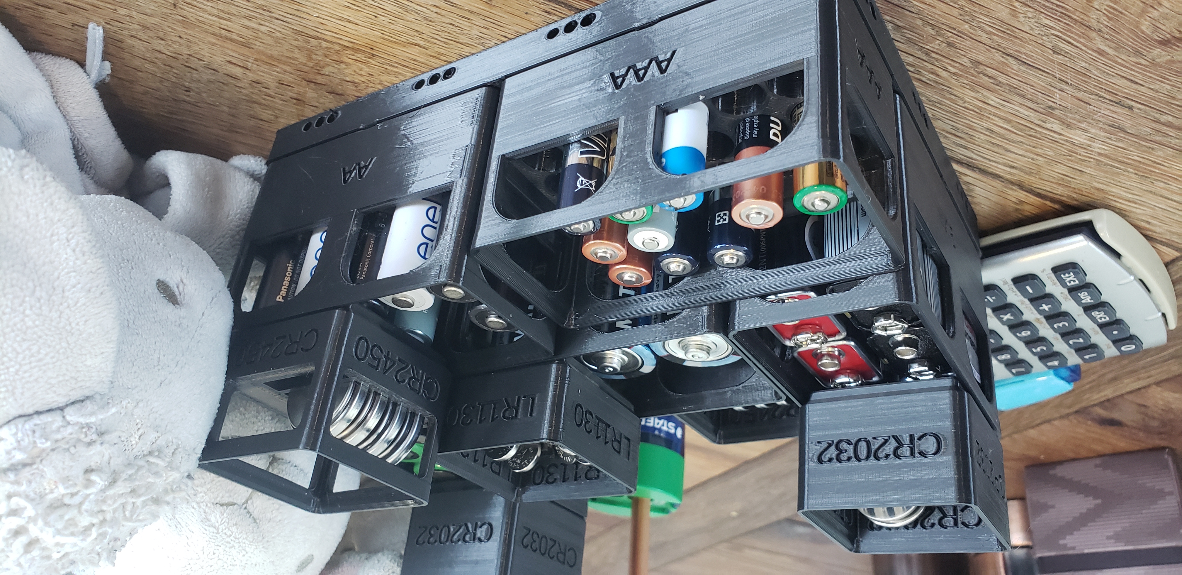 Definitive Collection of Battery Holders (Gridfinity,  Stackable & Labelled) 3D model thumbnail