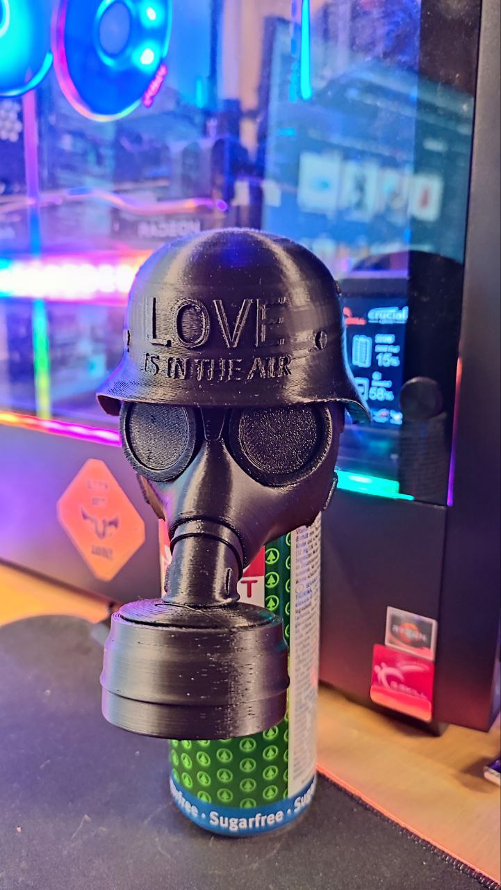 REMIX German helmet - trailer tow hitch cover 50mm - LOVE IS IN THE AIR