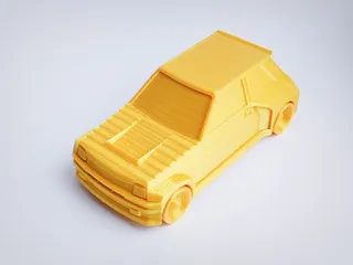 3D Printable Volkswagen Golf GTI - Low Poly Miniature by Agustín Arroyo