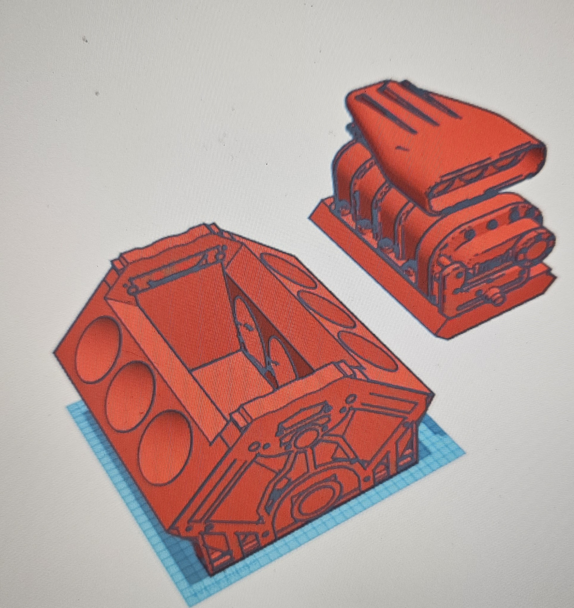 STL file V6 + V4 ENGINE CAN COOLER / HOLDER 🥫・3D printing design