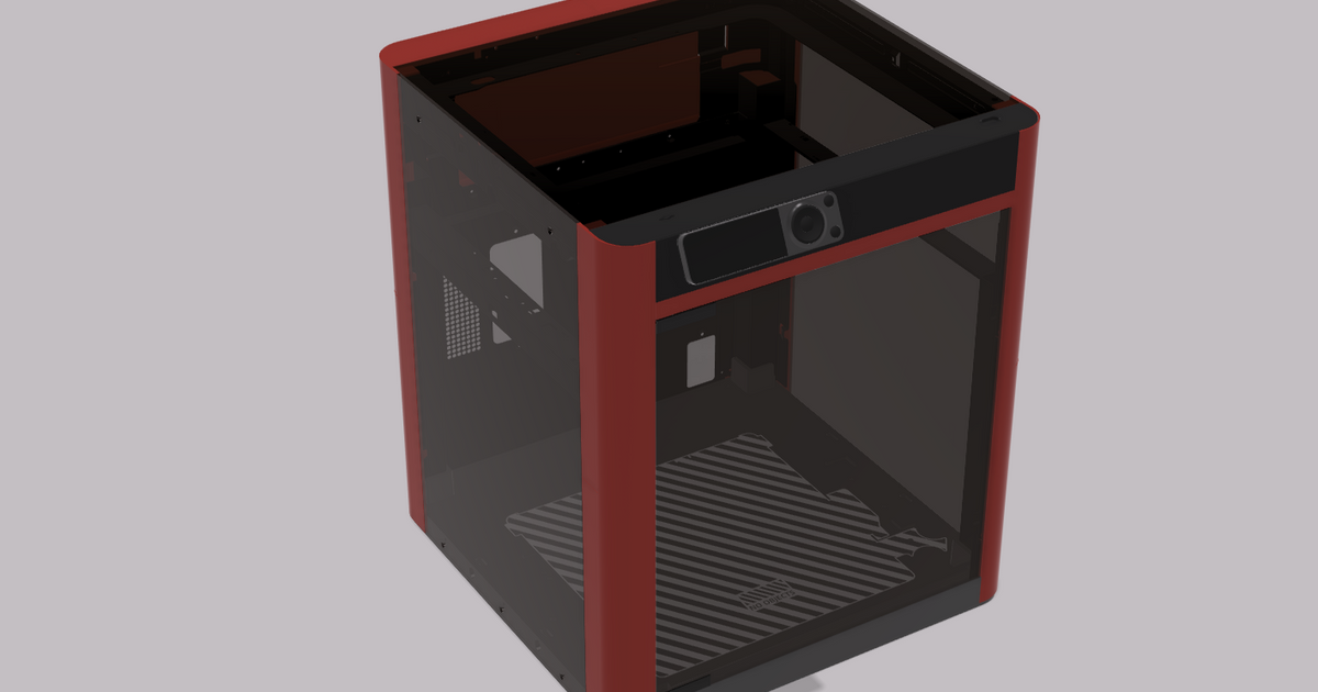 Bambu Lab P1P "Minimal" Enclosure + Door by suit Download free STL model