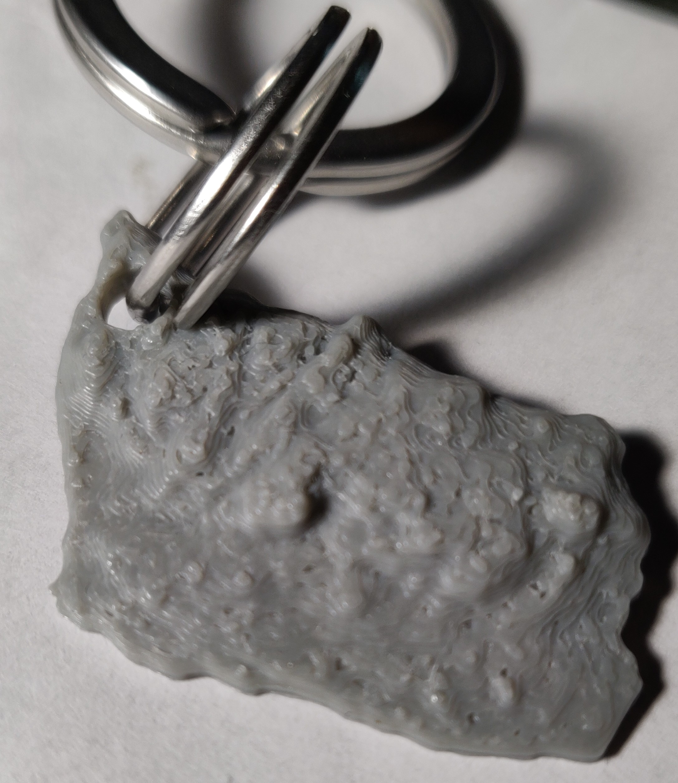 Bornholm Topographic Keychain