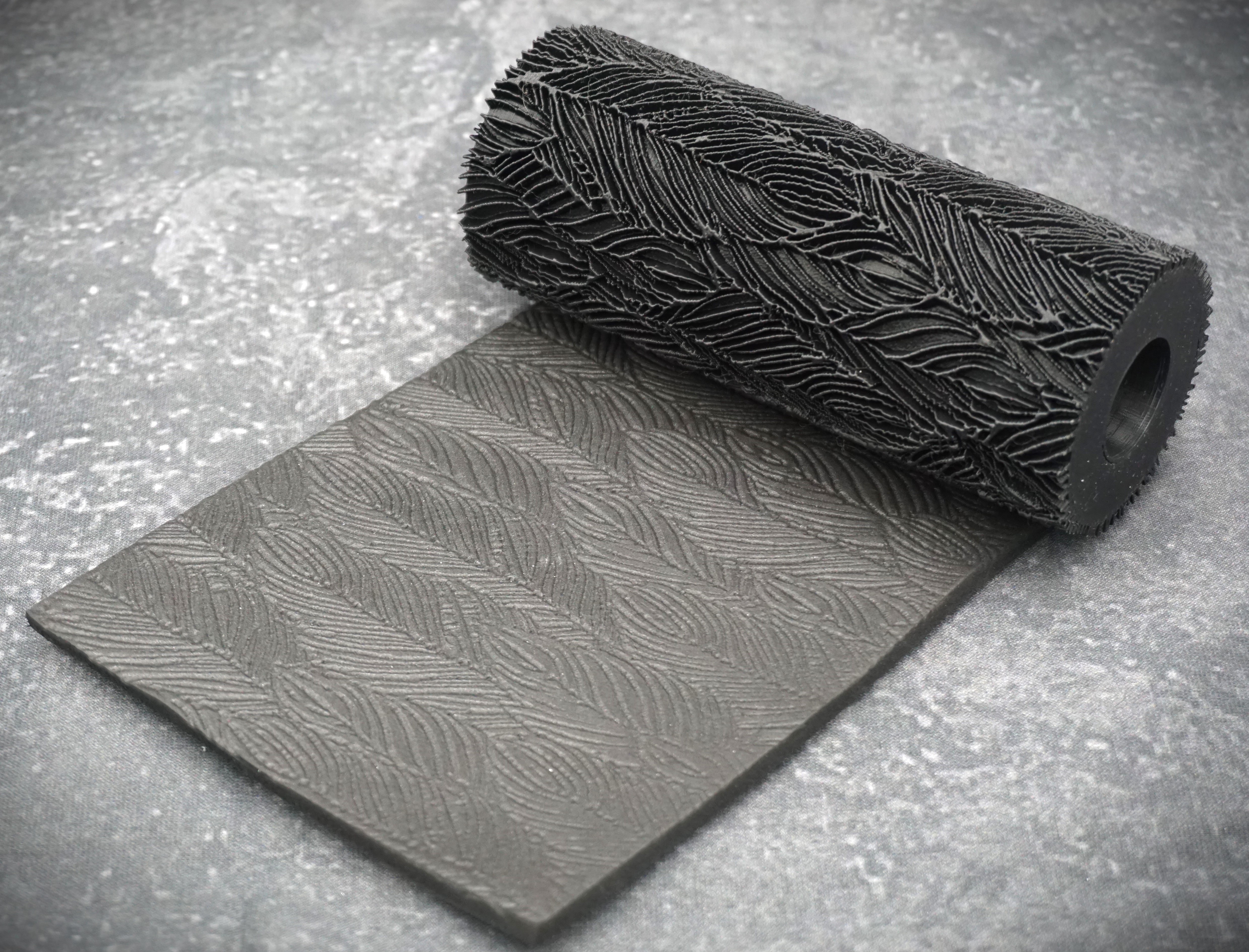 Textured Roll With Feather Pattern