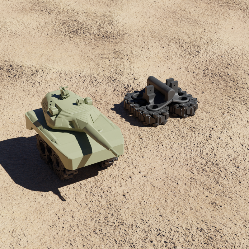Toy tank with print-in-place tracks attachment by braga3dprint ...