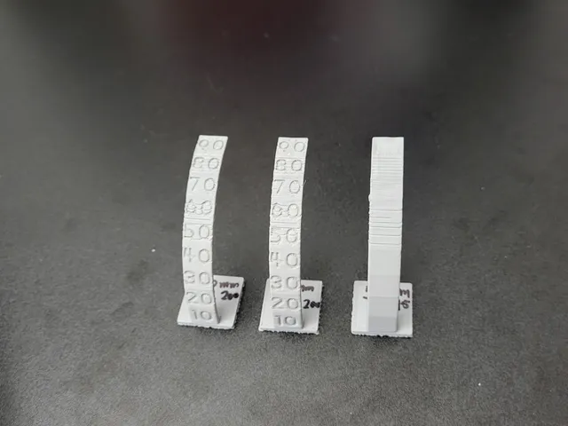 Overhang test 10 to 90 degree