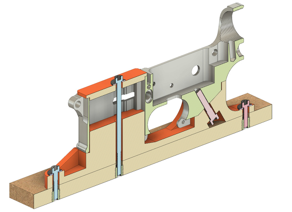 AR-15 80% Lower Receiver Machining Fixture for X-Carve CNC by Pyrex ...
