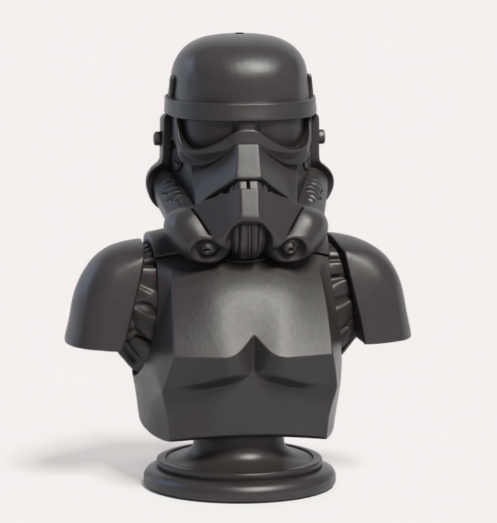 Realistic bust of a Stormtrooper