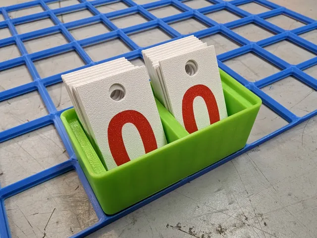 Gridfinity holder for Robot attack safety counter sign number tags