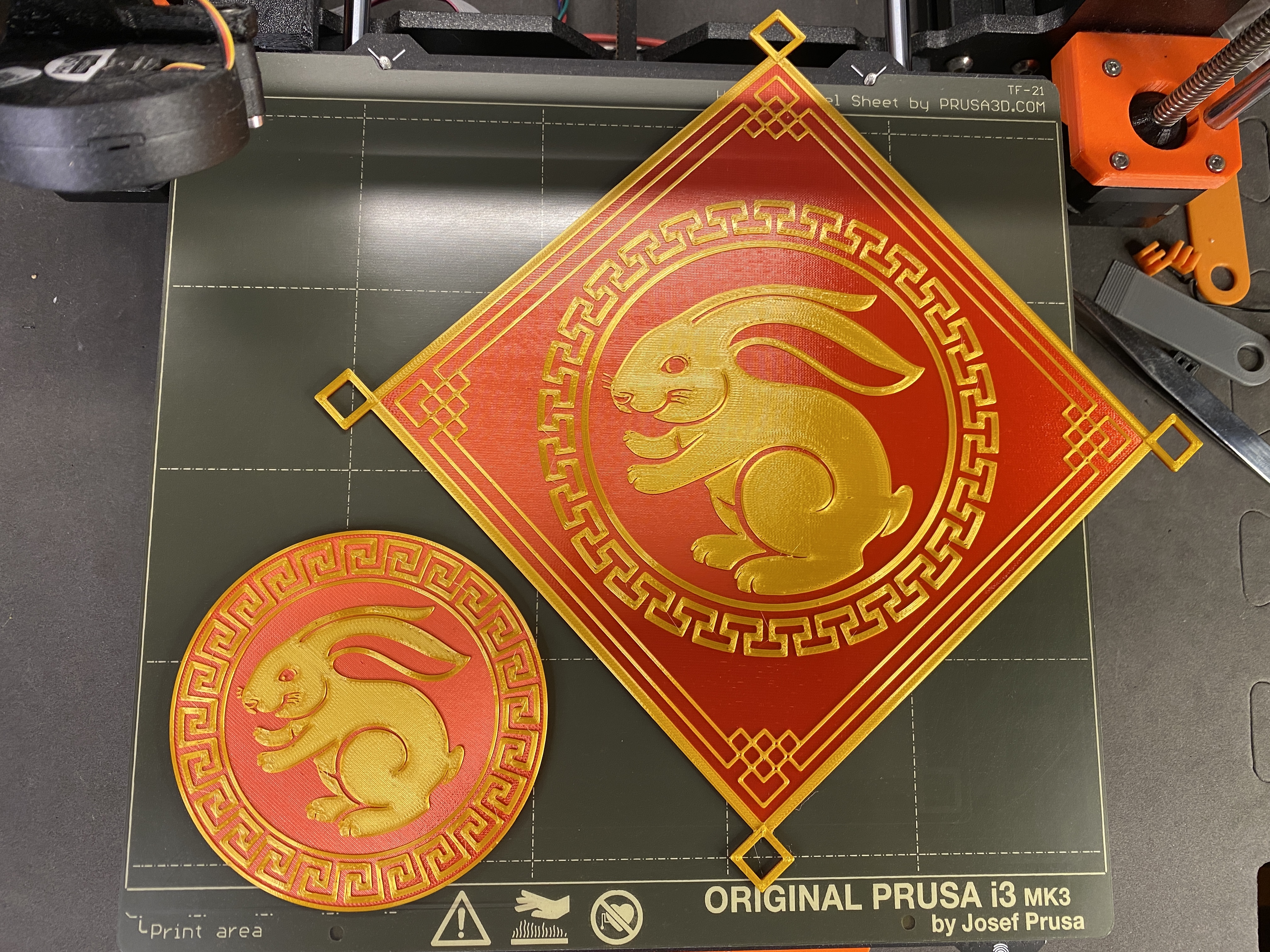 Chinese New Year Rabbit Wall Decoration & Coaster V2